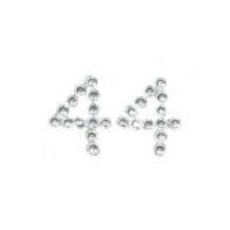 NUMBER 4 DIAMONDS STICKERS 9X12cm 25pz