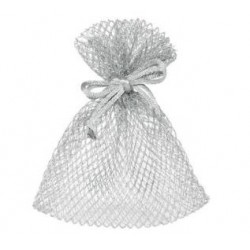 SACCHETTI RHOMBUS 12x17cm SILVER 10pz