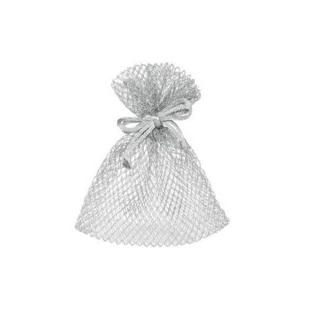 SACCHETTI RHOMBUS 12x17cm SILVER 10pz