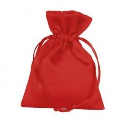 SACCHETTO  ELEGANCE MATT SATIN 9x12cm RED 10pz