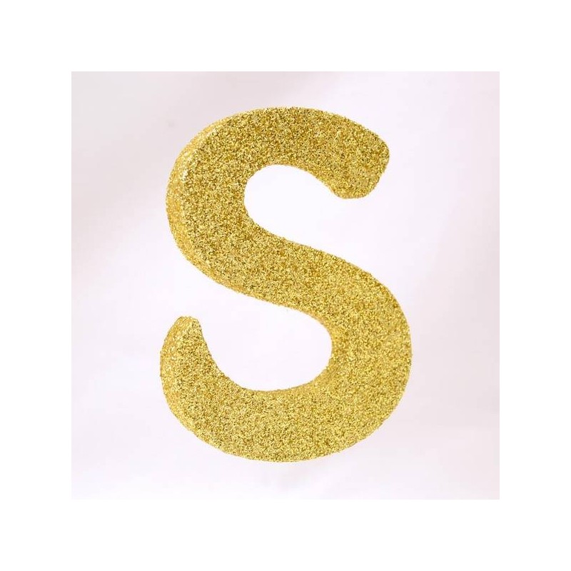 LETTERA POLISTIROLO GLITTER ORO mm120x90 S