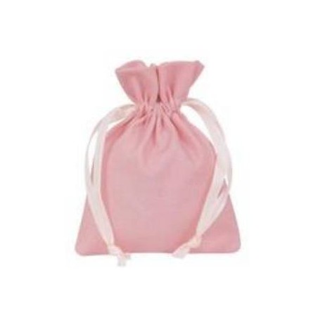 SACCHETTO  COTONE 9X12cm PINK 10pz