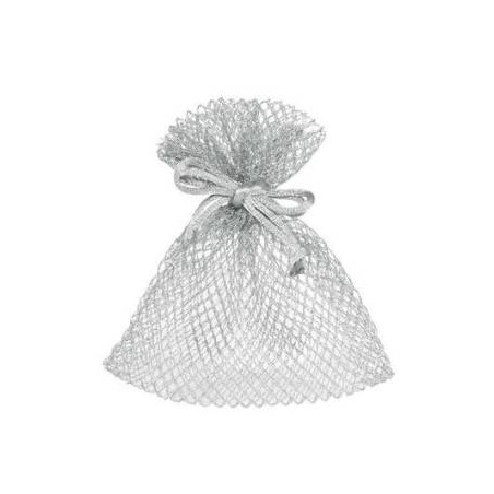 SACCHETTI RHOMBUS 9x12cm SILVER 10pz