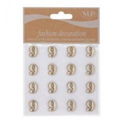 NUMERI 9 IN LEGNO 10x10cm 16pz