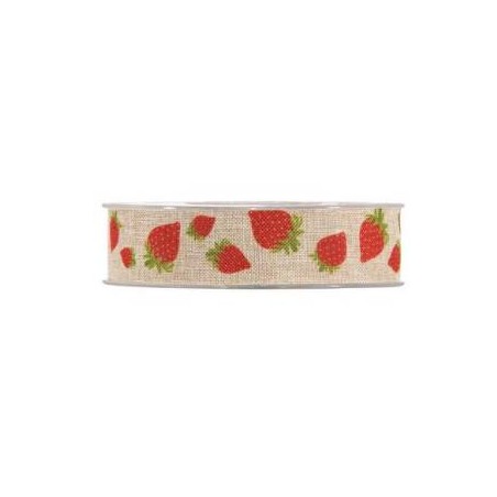 NASTRO STRAWBERRIES mm25x20mt DOVE GREY