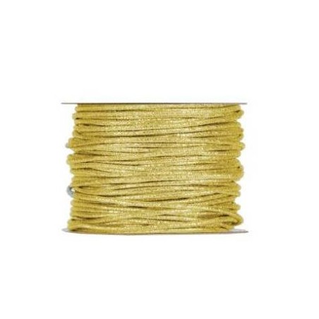 NASTRO CORDONCINO STROPICCIATO mm3x50mt GOLD