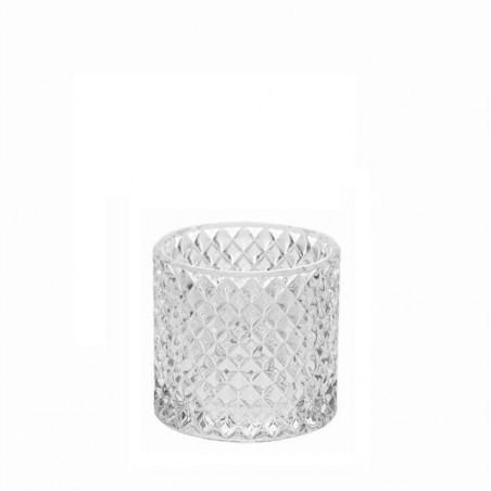 CILINDRO VETRO DIAMANTE H.10cm ø10cm CIL-H100