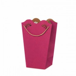 SHOPPER CARTA DAISY KRAFT 24x35+15x15cm 04-CICLAMINO