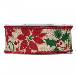 NASTRO STELLA NATALE 40mmx10mt