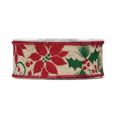 NASTRO STELLA NATALE 40mmx10mt