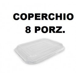 COPERCHIO TEGLIA READY 8 PORZIONI TRASPARENTE 2 PEZZI
