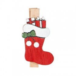 MOLLETTE CHIUDIPACCO XMAS SOCKS 2,5xh4,5cm 9PZ