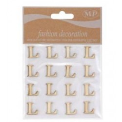 LETTERE 'L' IN LEGNO 10x10cm 16pz