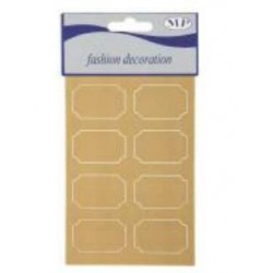 ETICHETTE ADESIVE NATURAL 30x45mm 48pz