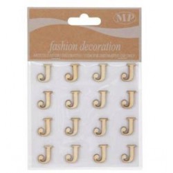 LETTERE 'J' IN LEGNO 10x10cm 16pz