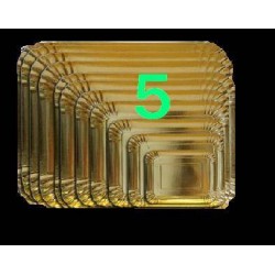 VASSOIO CARTONE ORO N°5 29x19 4 PEZZI