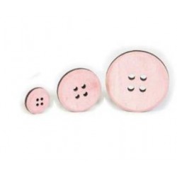 APPLICAZIONE BOTTONI LEGNO 3-5-7cm PINK 30pz