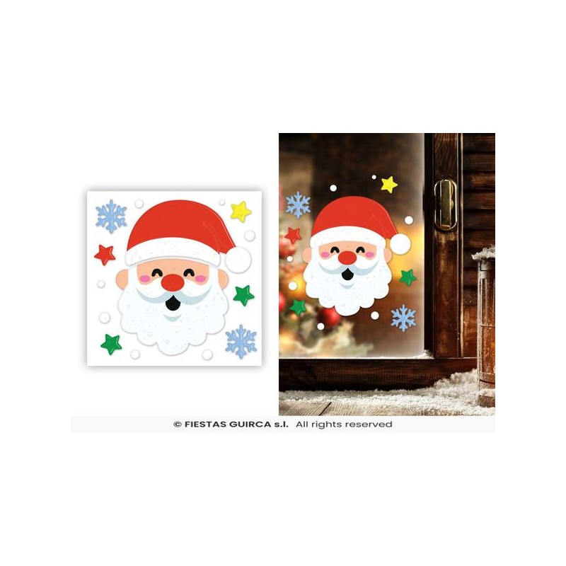 VETROFANIA DECO GEL BABBO NATALE 20x25cm