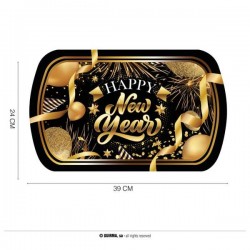 VASSOIO IN PLASTICA 39x24cm HAPPY NEW YEAR