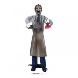 ZOMBIE MOTOSEGA 170cm CON LUCE SUONO MOVIMENTO