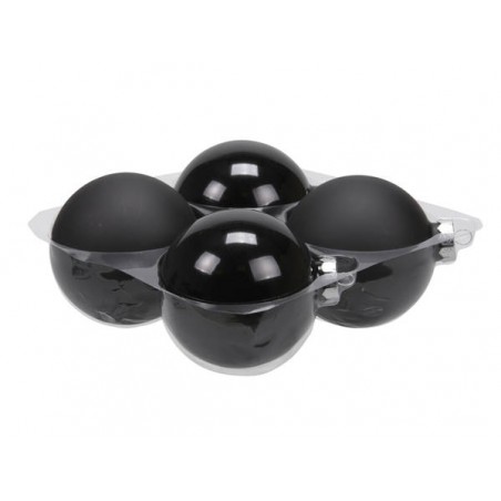 PALLINE VETRO ø100mm NERO MIX  4pz