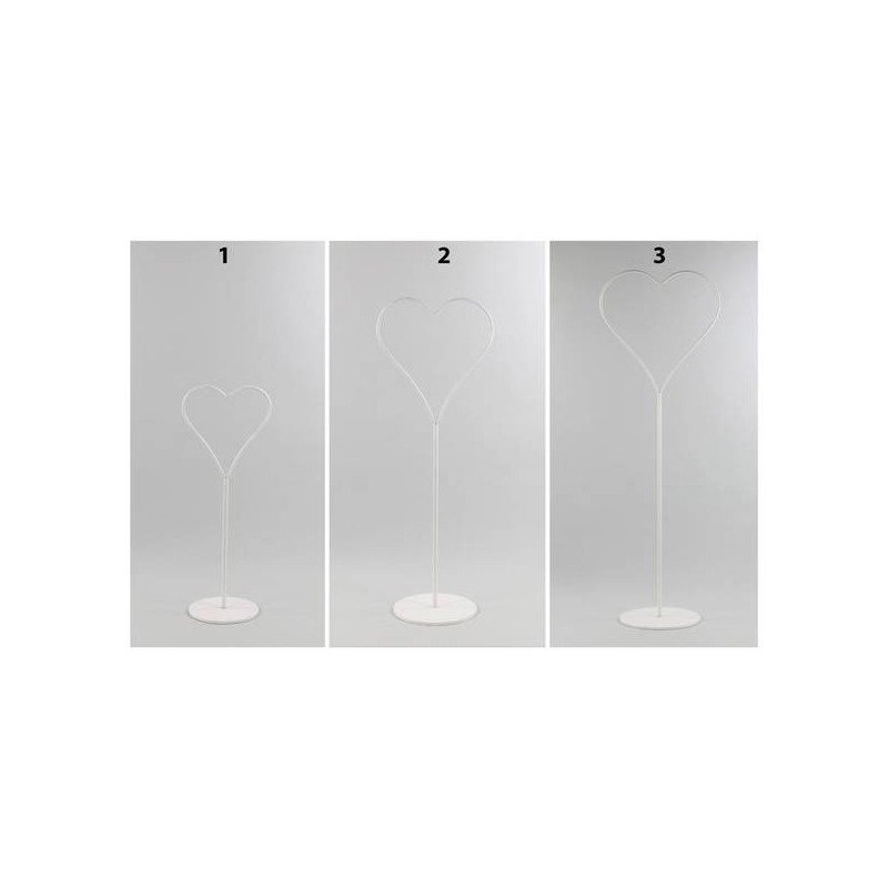 CUORE METALLO BIANCO h.150cm