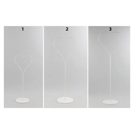 CUORE METALLO BIANCO h.150cm