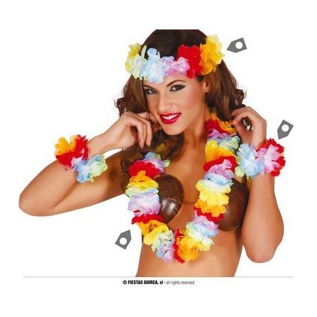 SET HAWAIANO MULTICOLORE EXTRA