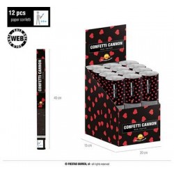 SPARA CORIANDOLI ROSSI DI CARTA 40cm