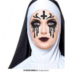 TATUAGGIO VISO SUORA GLITTER 20x20cm