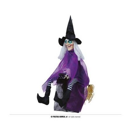 STREGA APPESA 90CM CON LUCE SUONO E MOVIMENTO