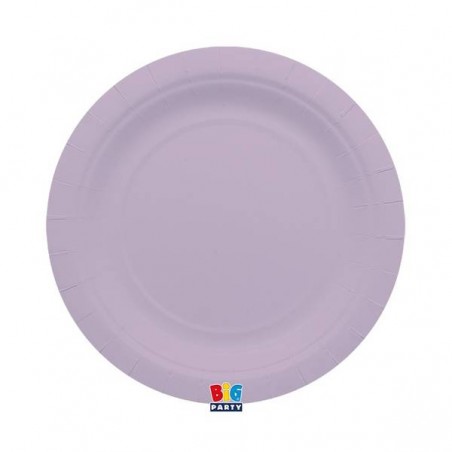 PIATTI PIANI ECOLOR BIODEGRADABILI 24cm LILLA 25pz