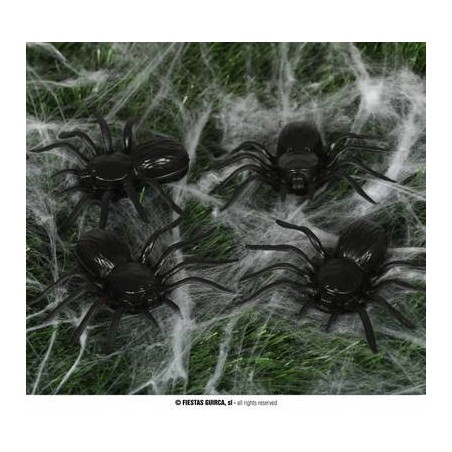 RAGNI IN PLASTICA 10cm 4pz