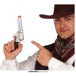 PISTOLA COWBOY ARGENTO 24cm