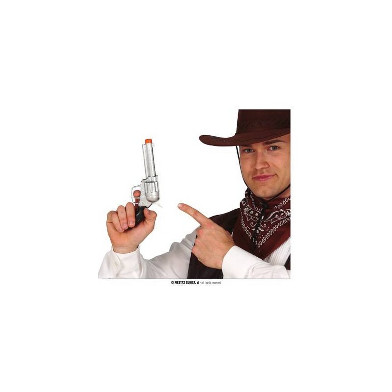 PISTOLA COWBOY ARGENTO 24cm