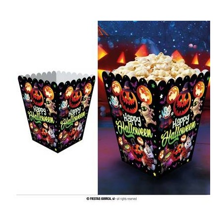 SACCHETTO POPCORN CARTA 18X10,5cm  MOSTRI 6pz