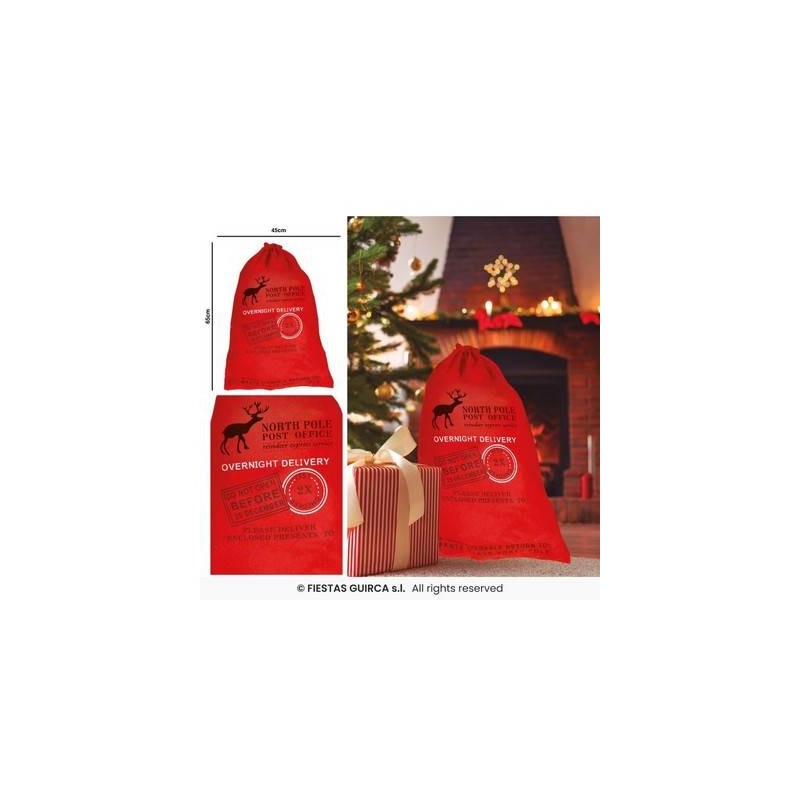 SACCO BABBO NATALE IN FELTRO 65x45cm