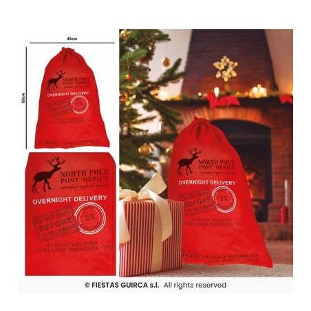 SACCO BABBO NATALE IN FELTRO 65x45cm