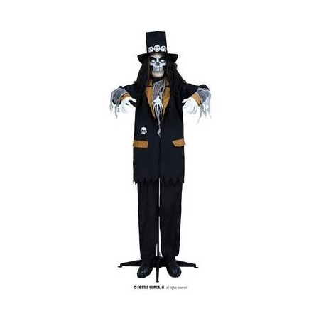 SCHELETRO VODOO 180cm CON LUCE SUONO MOVIMENTO