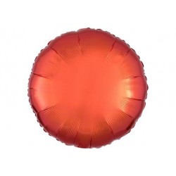 PALLONE MYLAR TONDO 17'' 42cm ARANCIO SATIN