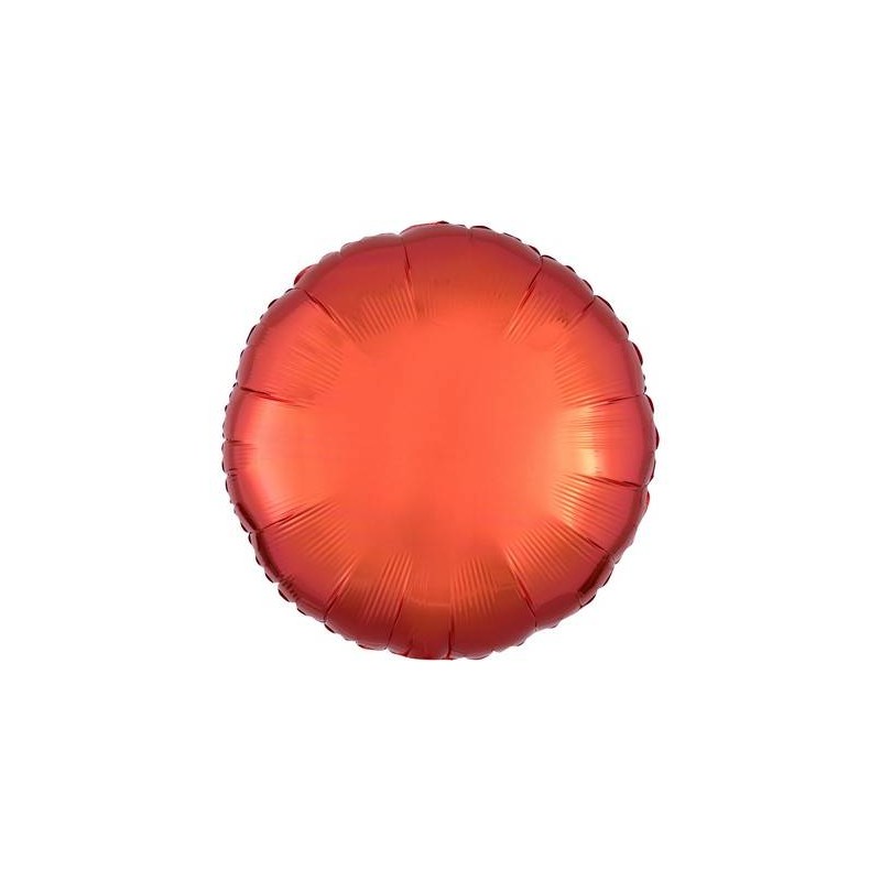 PALLONE MYLAR TONDO 17'' 42cm ARANCIO SATIN