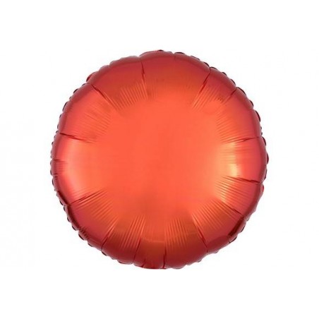 PALLONE MYLAR TONDO 17'' 42cm ARANCIO SATIN