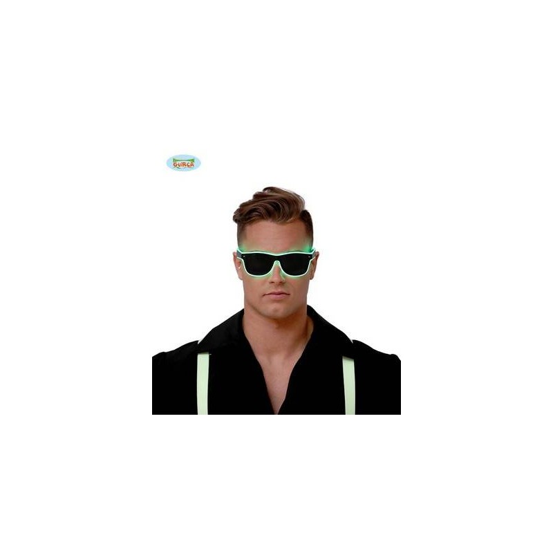 OCCHIALI CON LUCE FLUO  VERDE