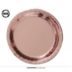 PIATTI CARTA PIANI ø23cm ROSE GOLD 6pz