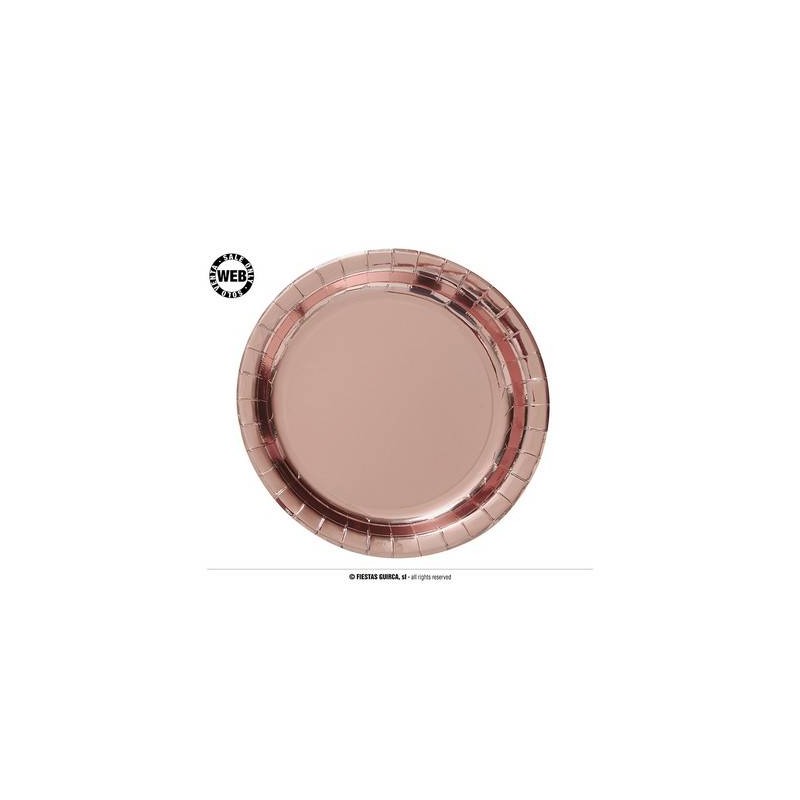 PIATTI CARTA PIANI ø23cm ROSE GOLD 6pz