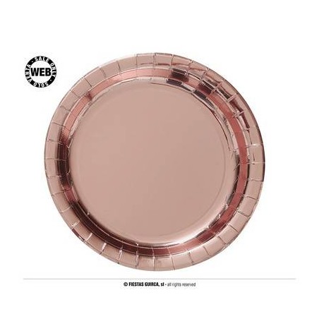 PIATTI CARTA PIANI ø23cm ROSE GOLD 6pz