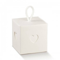 SCATOLA IN C/CORDINO WHITE 5x5x5cm 10pz