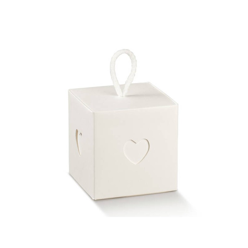 SCATOLA IN C/CORDINO WHITE 5x5x5cm 10pz