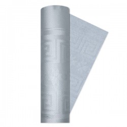 TOVAGLIA ROTOLO 1,20x7mt DAMASCATA ARGENTO BIG