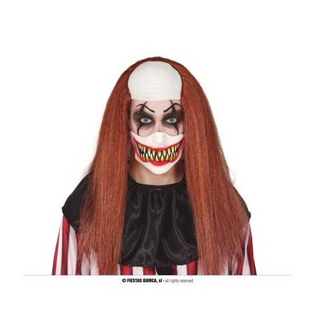 MASCHERA MEZZA FACCIA PAGLIACCIO IN LATTICE